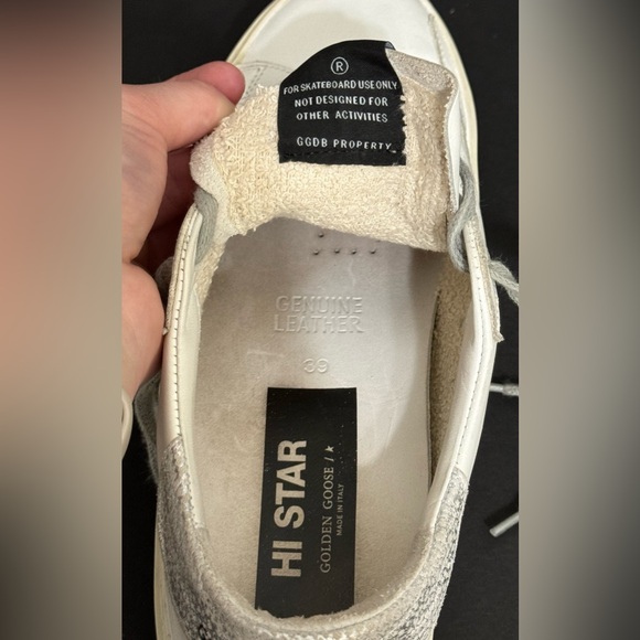 Golden Goose Women’s Hi Star with Star and Metallic Silver Heel (Authentic!) - Picture 8 of 9